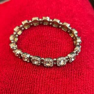 Elegant Silver Custom Bracelet with cubic zirconia Crystal Accents